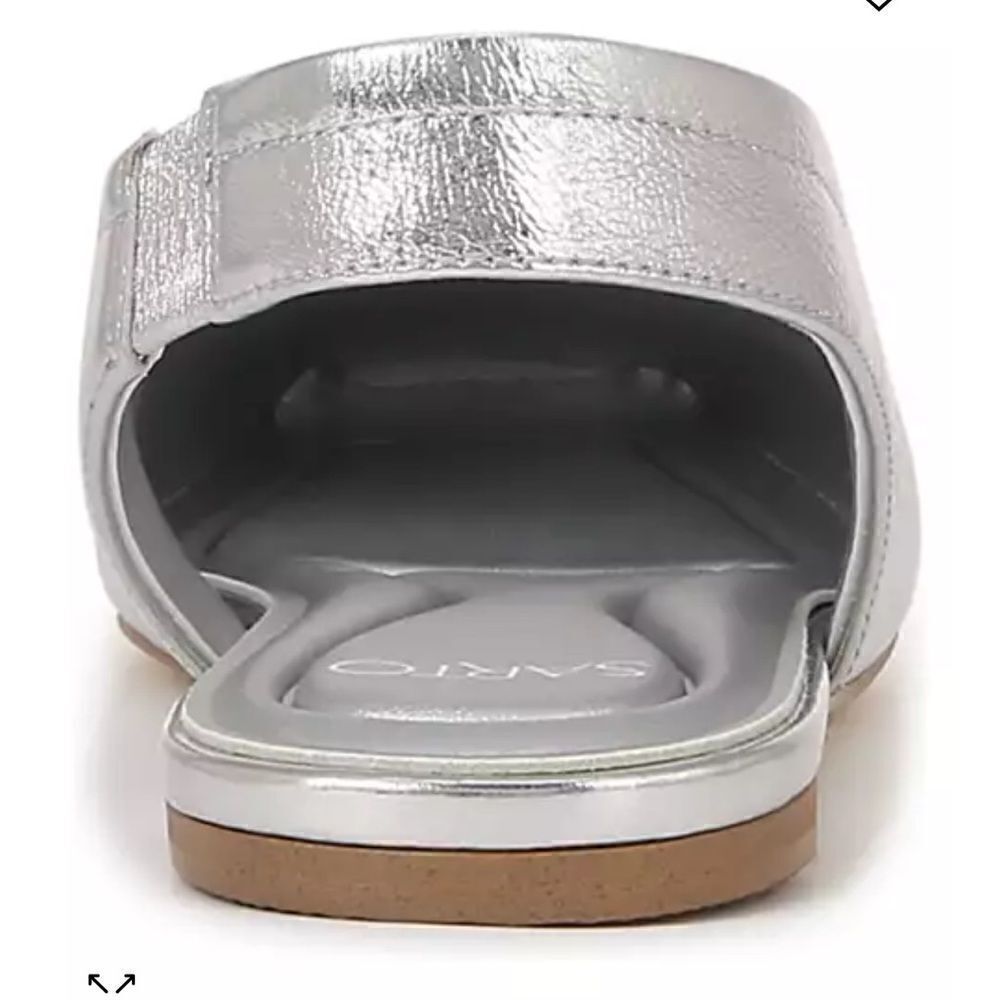 Franco Sarto Flexa Antona Flat Slingbacks Silver 7.5 NWT IN BOX - Picture 3 of 10
